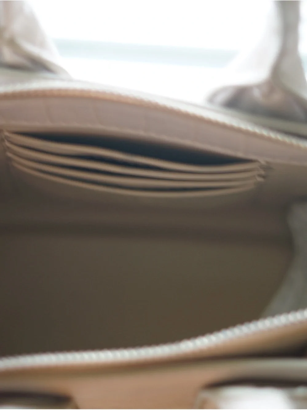 ZARA Croc-Embossed Mini Satchel in Cream with Chain Strap